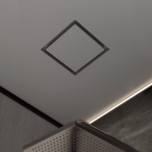 Диффузор под покраску скрытого монтажа SECRET SOFT FRAME 125/150 с приточно-вытяжным вентилятором